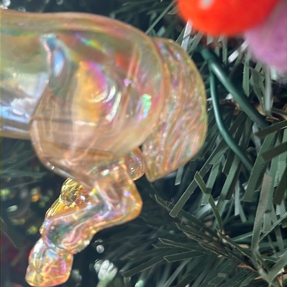 Blown Glass Iridescent Unicorn Holiday Ornament - Picture 4 of 7